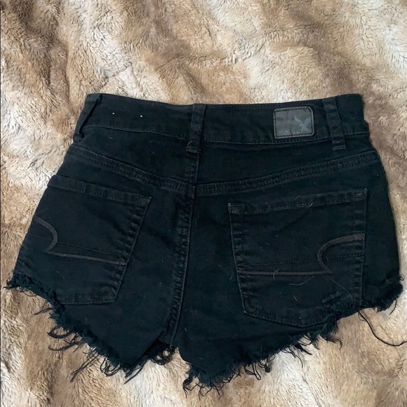 Black Distressed American Eagle Shorts - Picture 2 of 3
